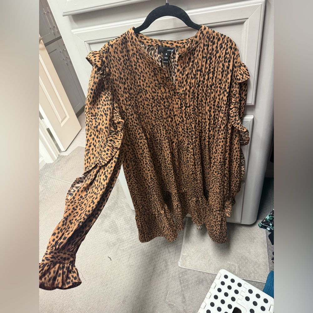 Leopard Print Ruffle Dress - Picture 7 of 8